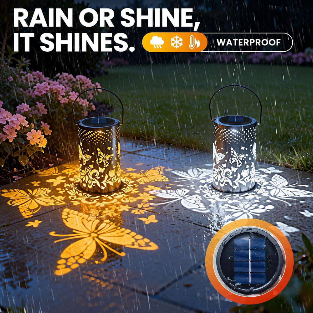 2 Pack Replacement Solar Light Parts, Waterproof Solar Light Replacement Top wit