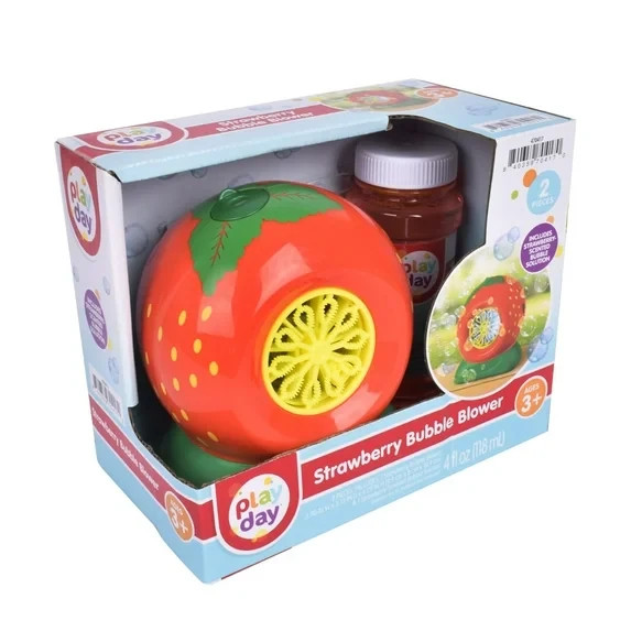 Strawberry Bubble Blower Includes Strawberry Scented Bubble Solution