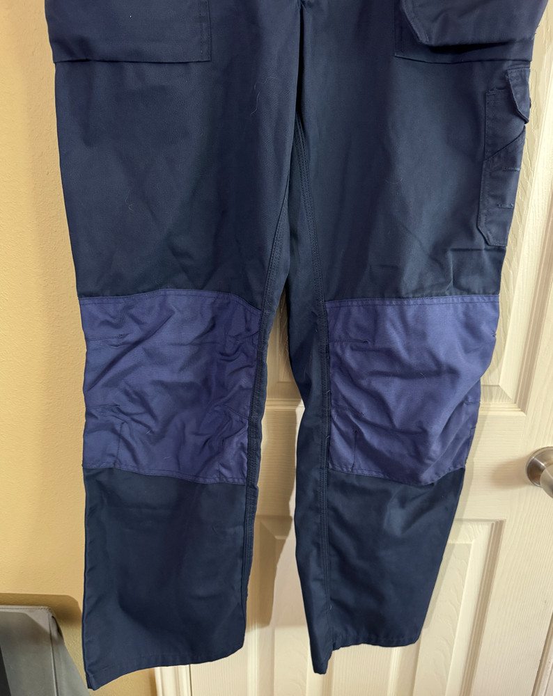 Wenaas Work Pants – Blue – Size Large (Fits Like Medium) – Cargo & Tool Pockets