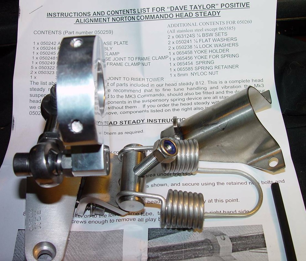Norton Commando 1968-77, Dave Taylor Complete Head Steady Kit with Spring, UK