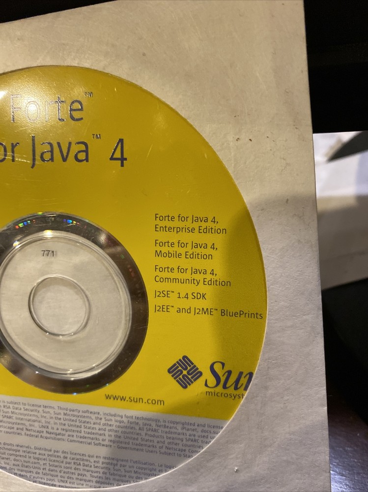 Brand New Forte for Java 4 CD. Solaris, Linux, Windows, etc Much More