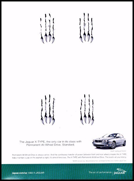 2003 Jaguar X-Type Original Advertisement Print Car Art Ad J192