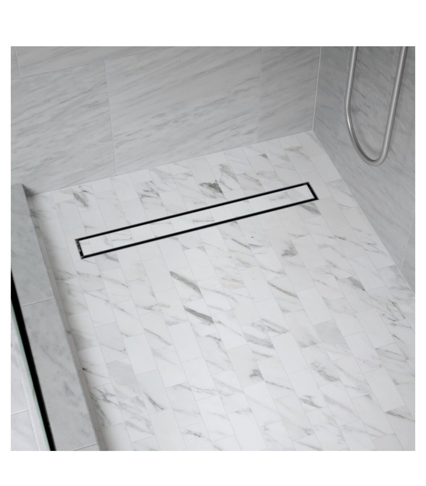 B&K Tile insert 2-in Brushed Nickel Rectangle Stainless Steel Tile Insert Drain