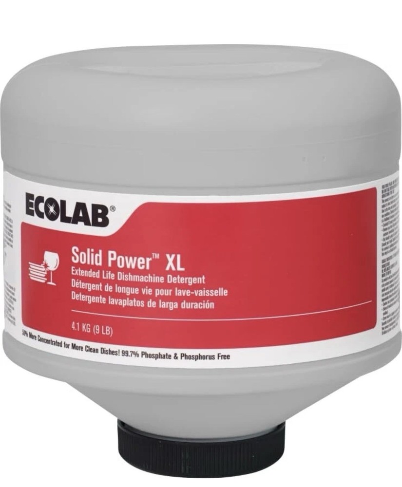 Ecolab Solid Power XL with Glass Guard, 9lb