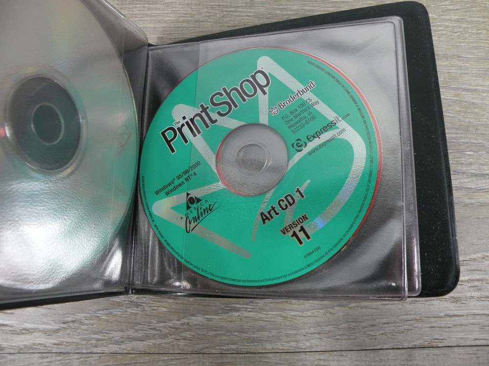 Broderbund The Print Shop Version 11 Software for Windows 95 98 2000 NT4 CD