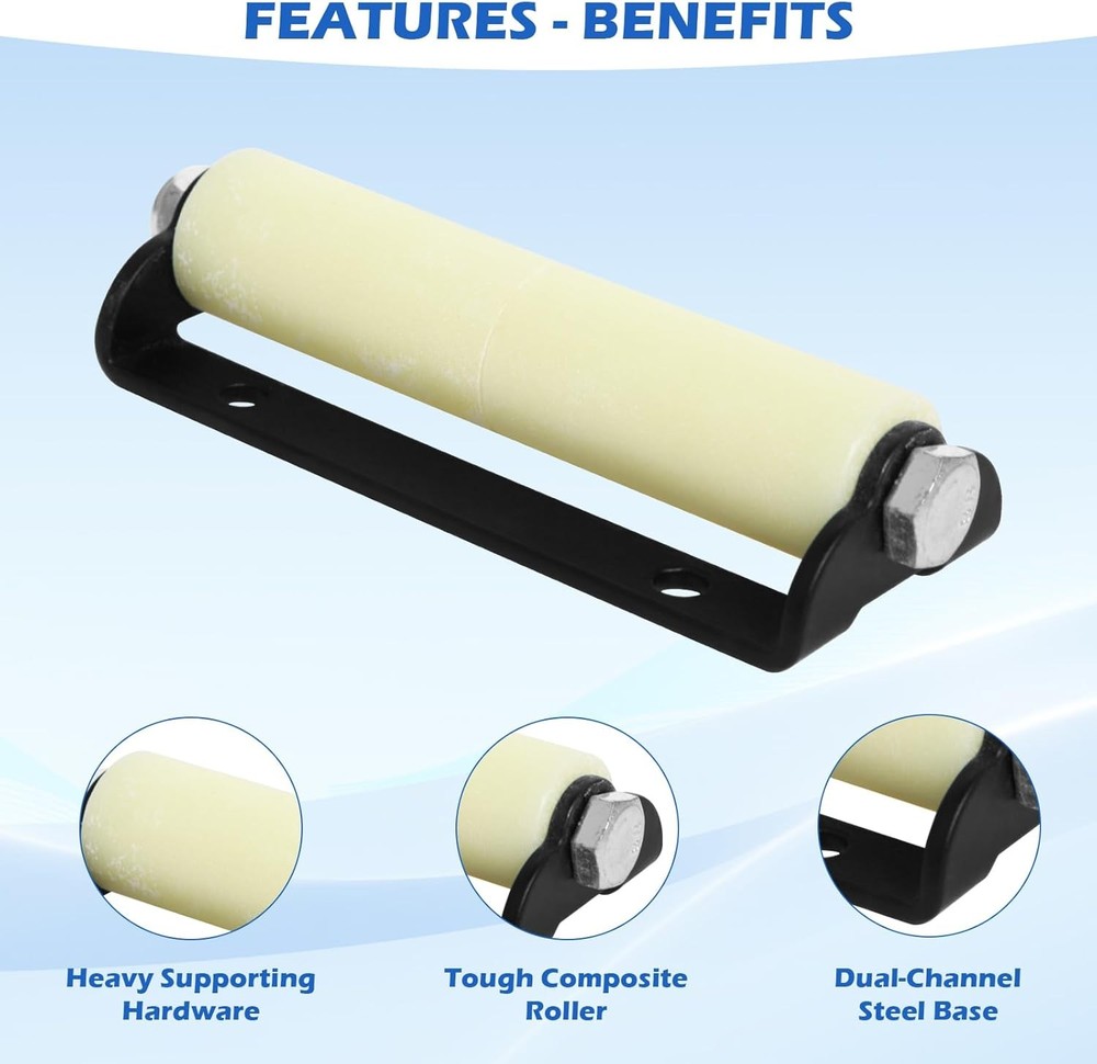 Replacement Roller for RV Slide Out Nylon Roller Solid Steel Plate -Dual Rollers