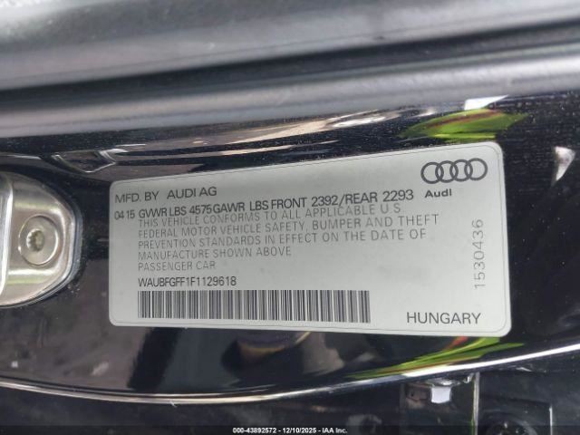 A3 AUDI 2015 Glove Box 4968966