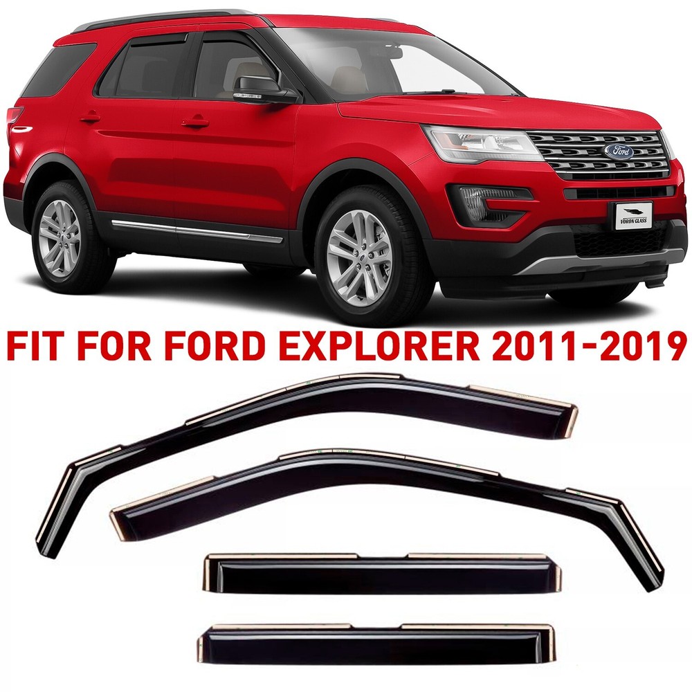 Rain Guards Vent Visors Shade for 2011-2019 Ford Explorer SHATTERPROOF