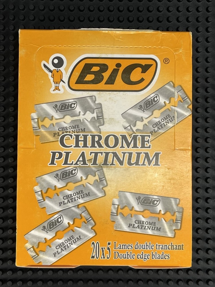 100 BIC Chrome double edge razor blades