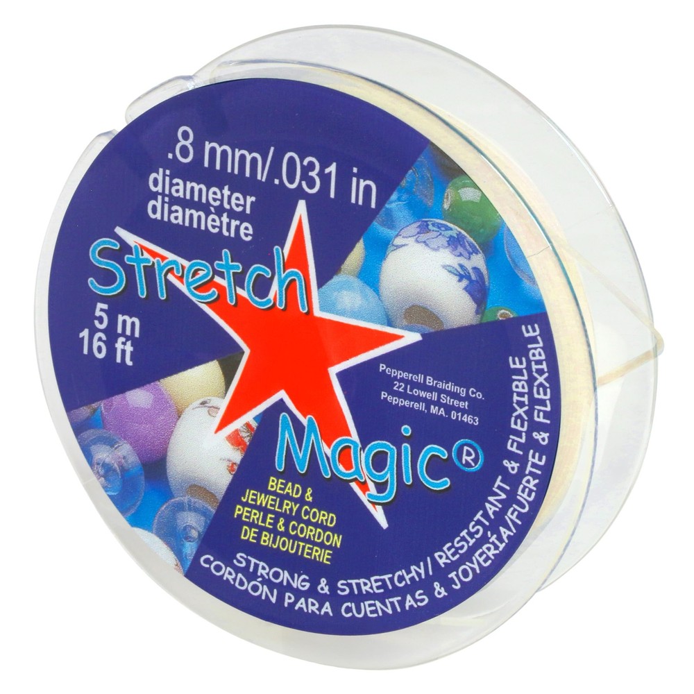 Stretch Magic Elastic Beading Cord � Pearl Color, 0.8mm in Diameter, 5-Meter