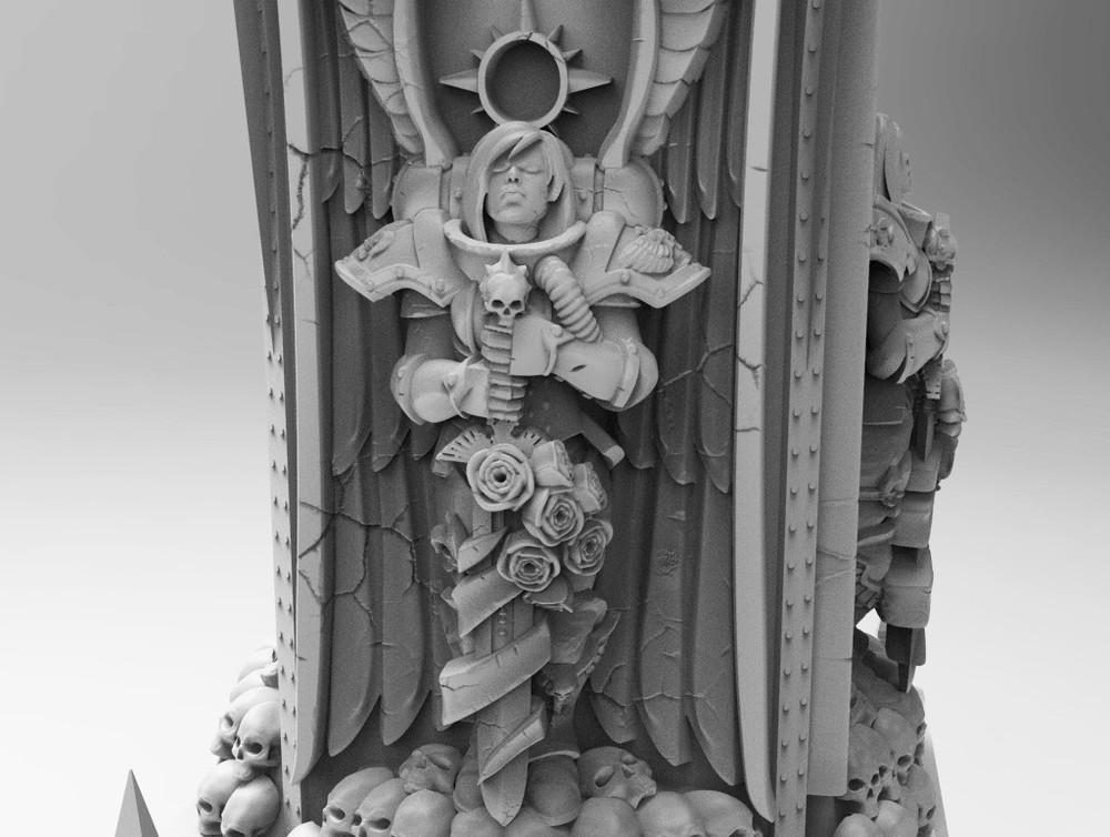 Gothic Redemption Tower Terrain Unpainted Scenery Structure for Tabletop Gaming