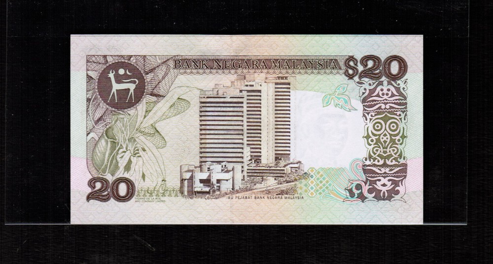 Malaysia 20 RINGGIT ND(1989) Gem UNC - Scarce!