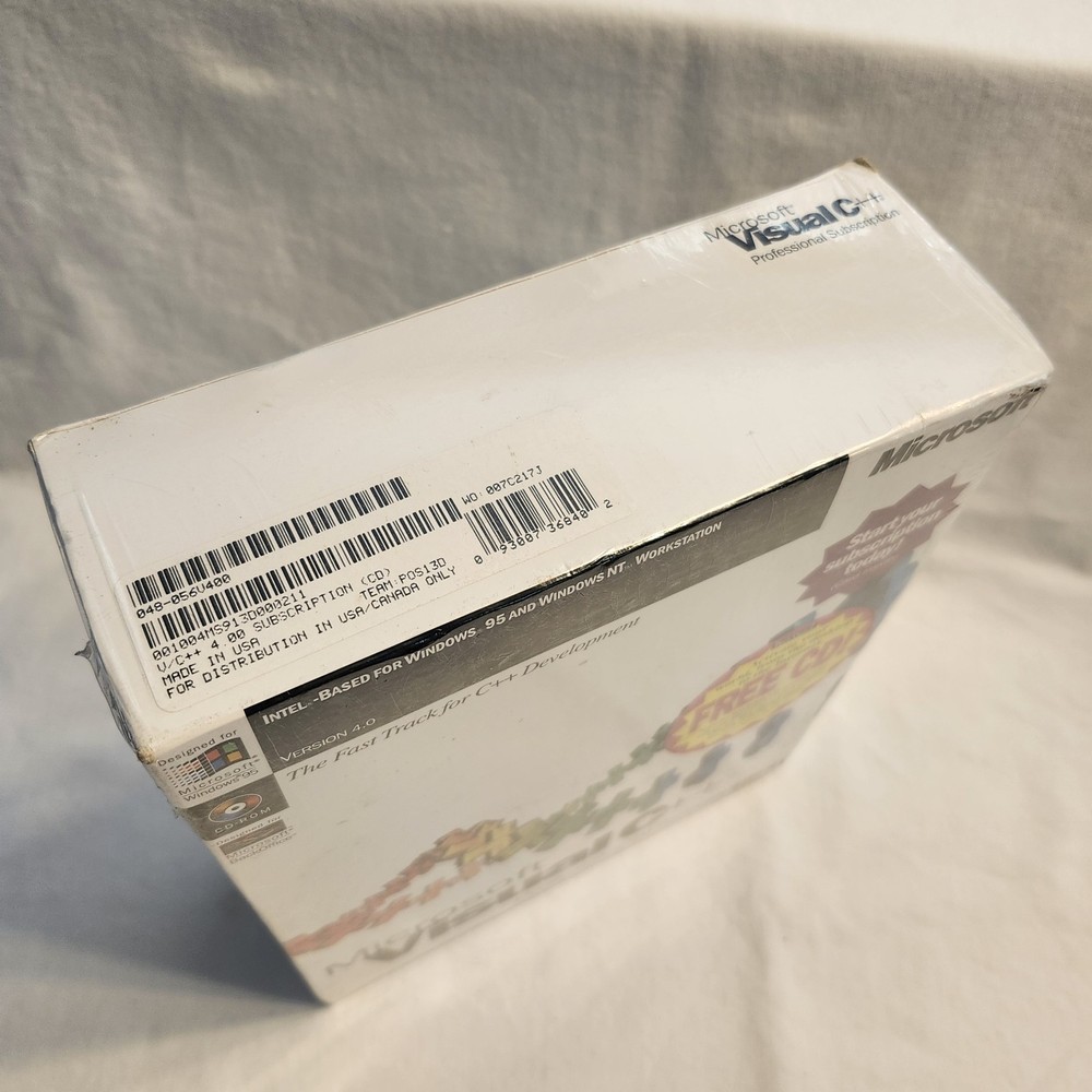 Microsoft Visual C++ Version 4.0 PC CD-ROM for Windows 95/NT 1995 Professional