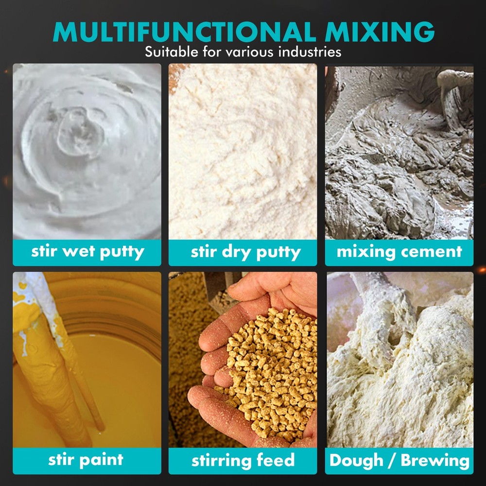 2500W Handheld Electric Mixer 6-Speed Adjustable High Efficiency