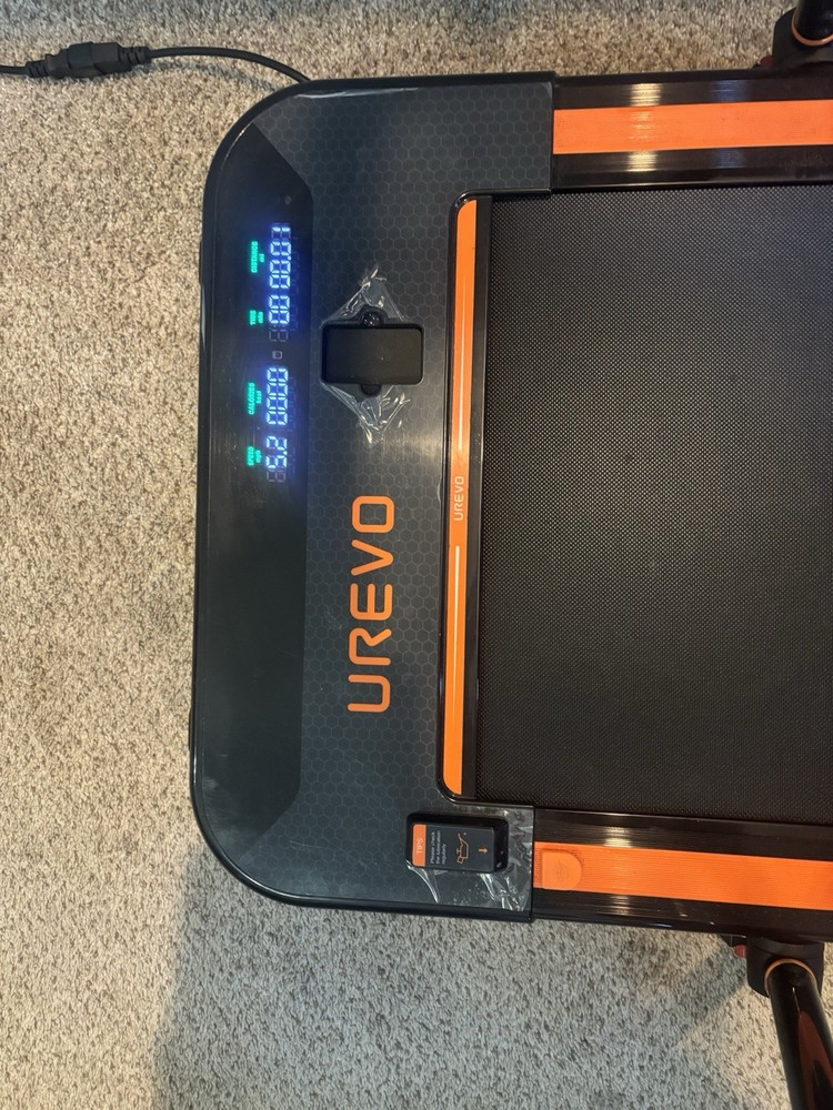 UREVO Electric Treadmill Black Orange Foldable Digital Display Home Use