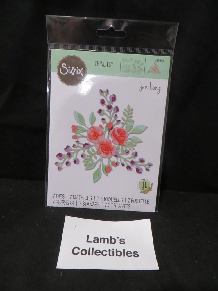 Sizzix Thinlits Floral Layers #2 by Jen Long 7 dies Ellison Scrapbooking 665083