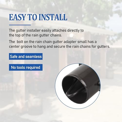 Rain Chain Gutter Adapter,for Rain Chain Installation,Replacement 2PCS