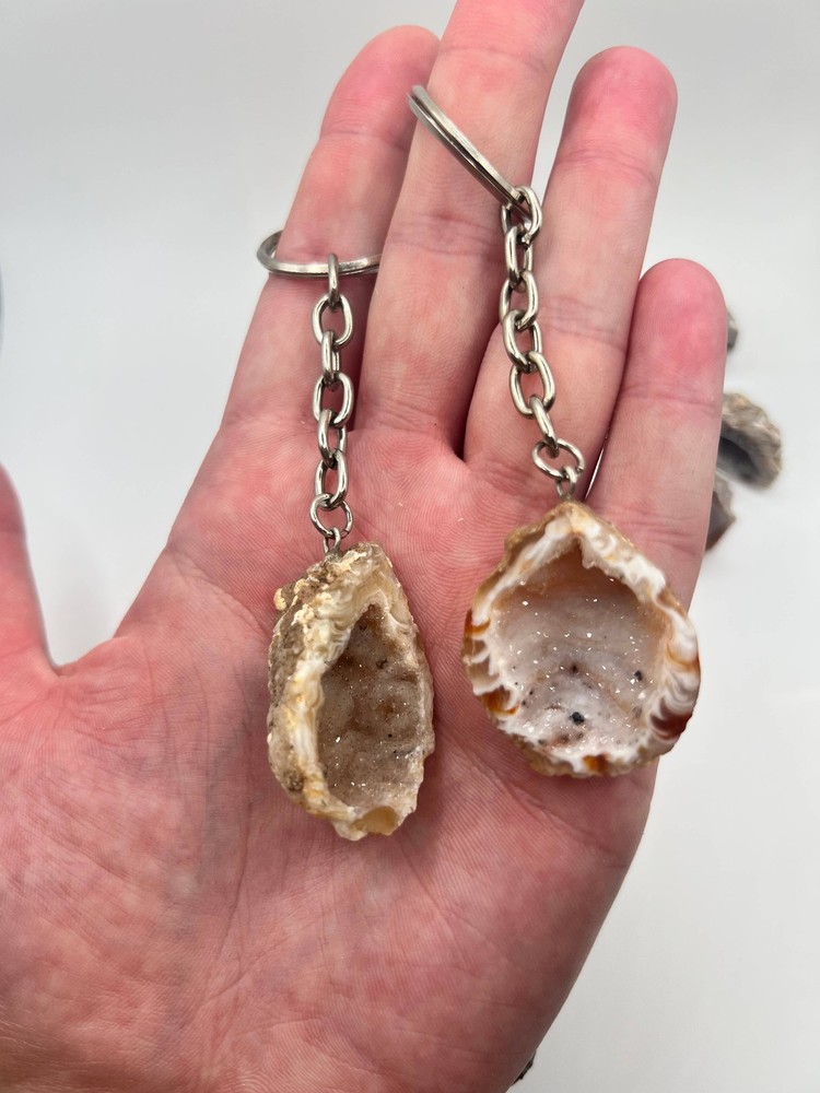 Agate Crystal Keychain