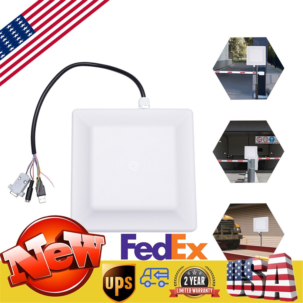 UHF RFID Long Range Card Reader 5M 8dbi Antenna Parking System Access Control