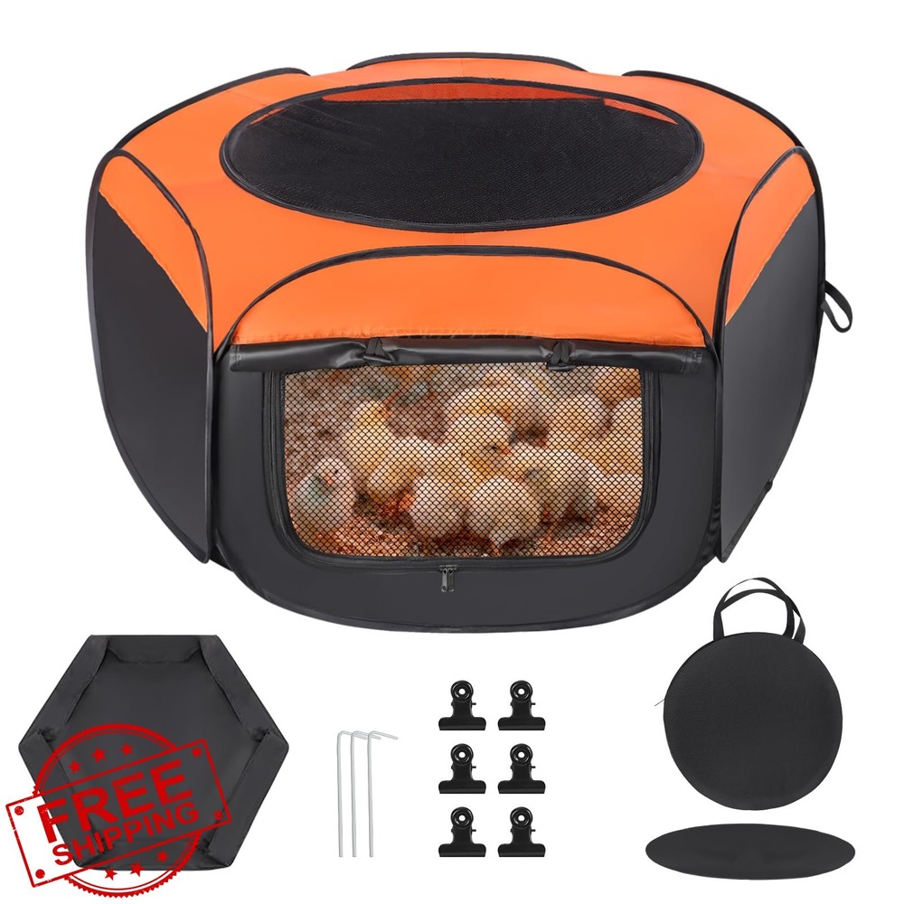 Chick Brooder Box, Upgrade Double Door, Holds 15 Chicks