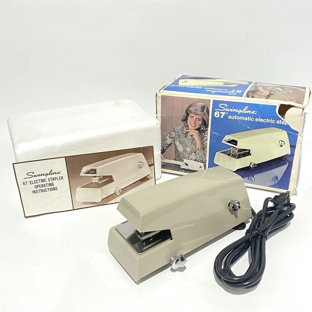 Vintage Swingline 67 Automatic Electric Stapler - EXCELLENT Tested Working Minty