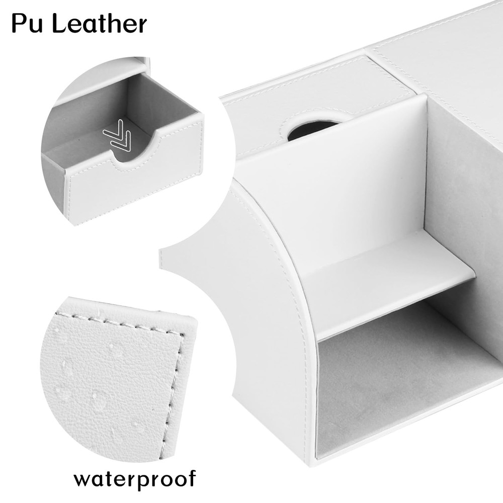 Square Tissue Box Cover with Tray and Organizer,Multi-Functional Decor Cube T...