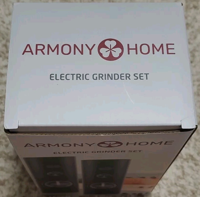 ARMONY HOME ELECTRIC GRINDER SALT AND PEPPER