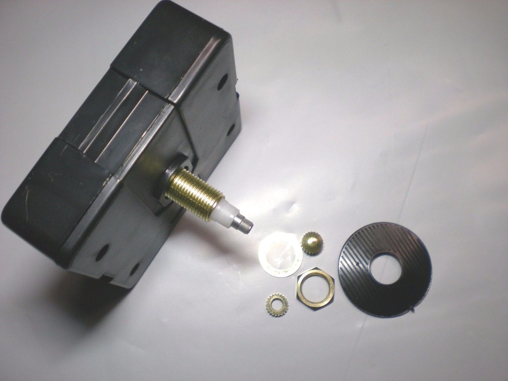 TWO QUANTITY Quartz Clock Handshaft passes 5/16" stock - WITH Hands & Hardware