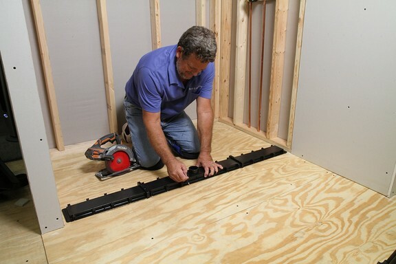Goof Proof Tile Insert Linear Drain Adjustable 27"- 60" by Mark E industries