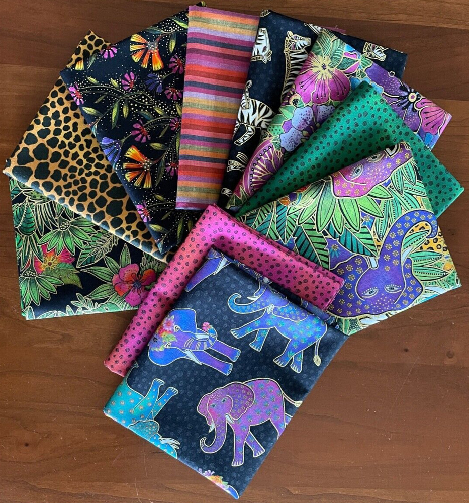 Laurel Burch***EARTH SONG***  10  FAT QUARTERS + PANEL!!!