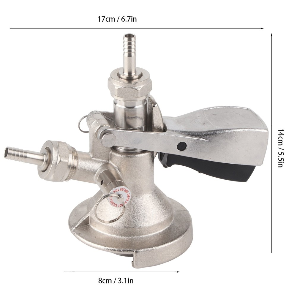 G5/8 S Type Brewing Draft Beer Keg Taps Coupler Dispenser For Home Bars Pubs USA