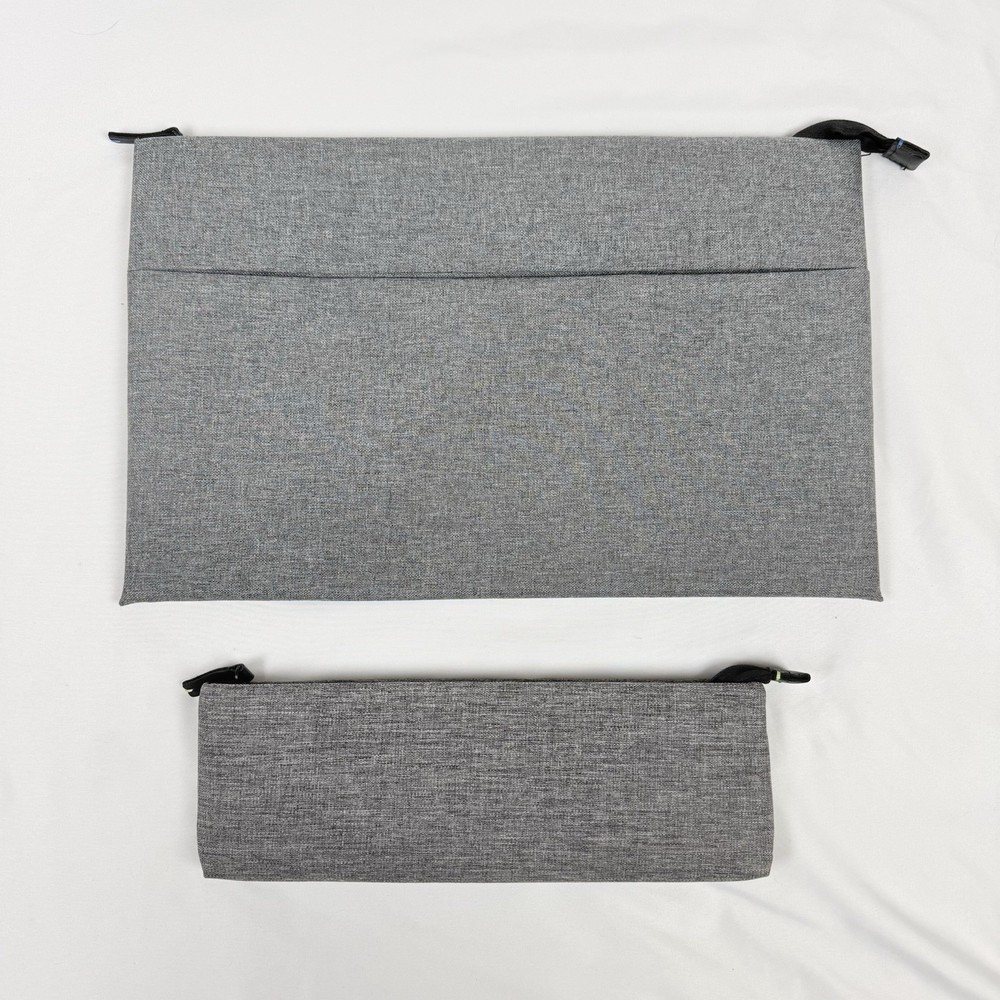 Wacom Large Soft Carrying Case and Pen Accessory Case Gray Pockets Zip Closure