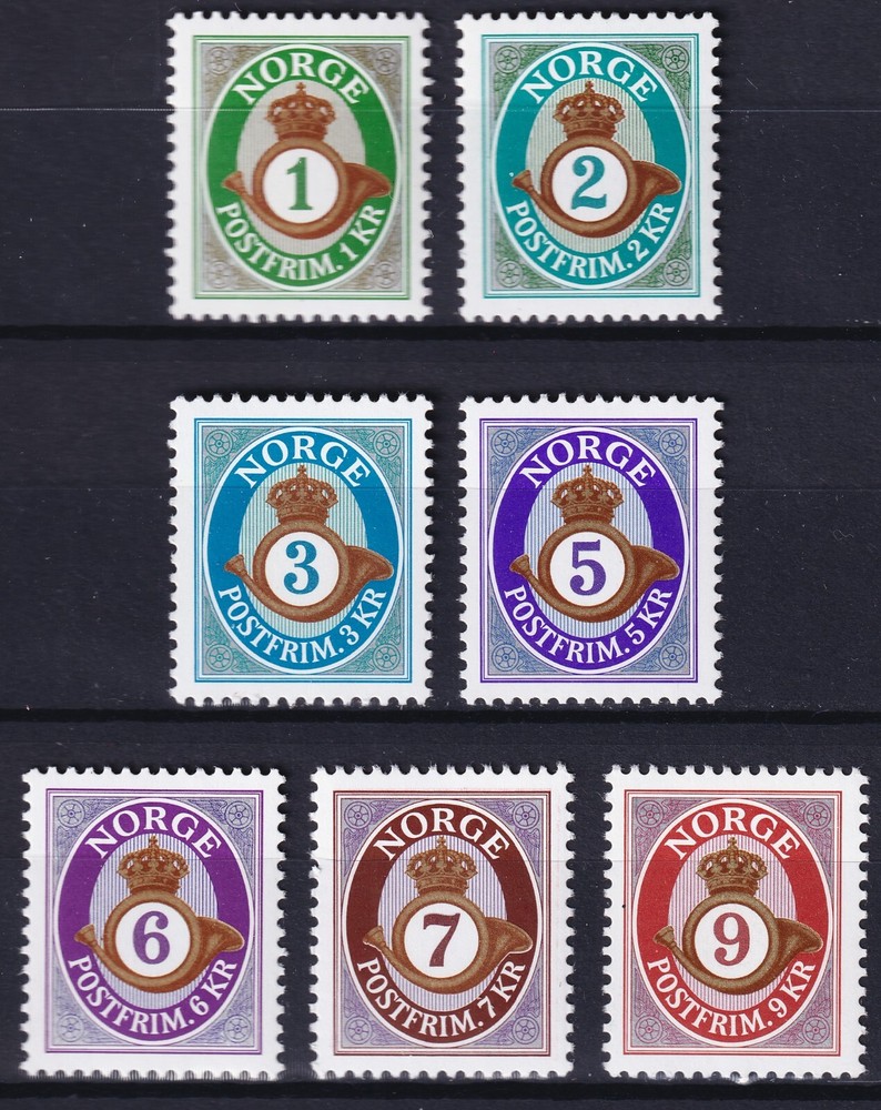 NORWAY . 2001 Posthorns (1283-91) . Mint Never Hinged