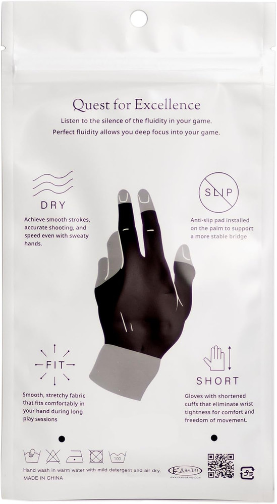 Billiard Glove - Quickdry - for Left Hand (Pink, X-Small)