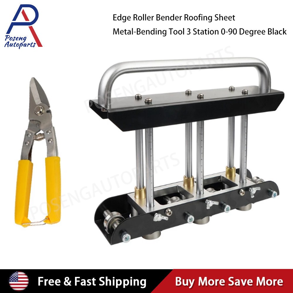 ER3 Three-Station Edge Roller Sheet Metal Edge Roller Bender,0-90° Bending Angle