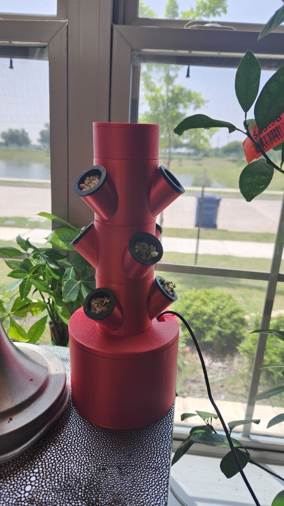 3D Printed USB Hydroponic Tower | Vertical Garden | 3 Sizes | Large