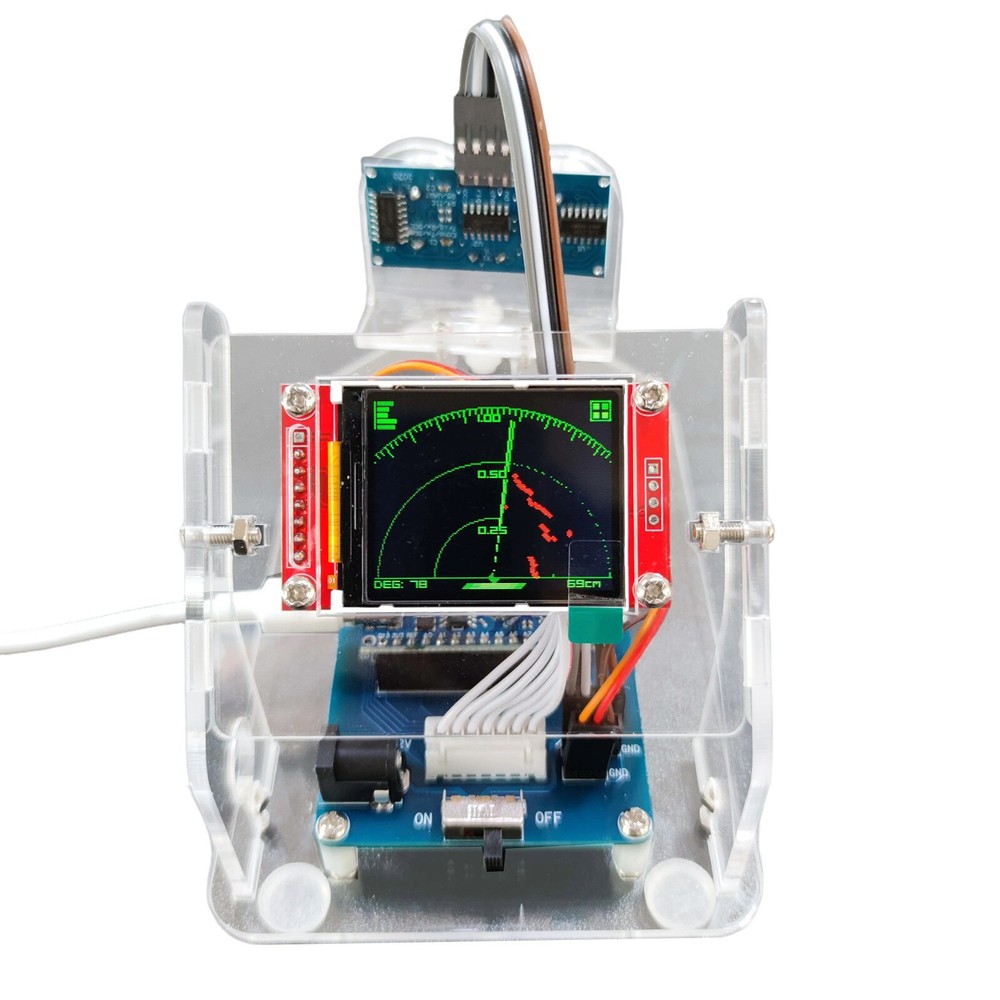 Mini Ultrasonic Radar&1M Motor Range for Arduino Starter Kit Program Education--
