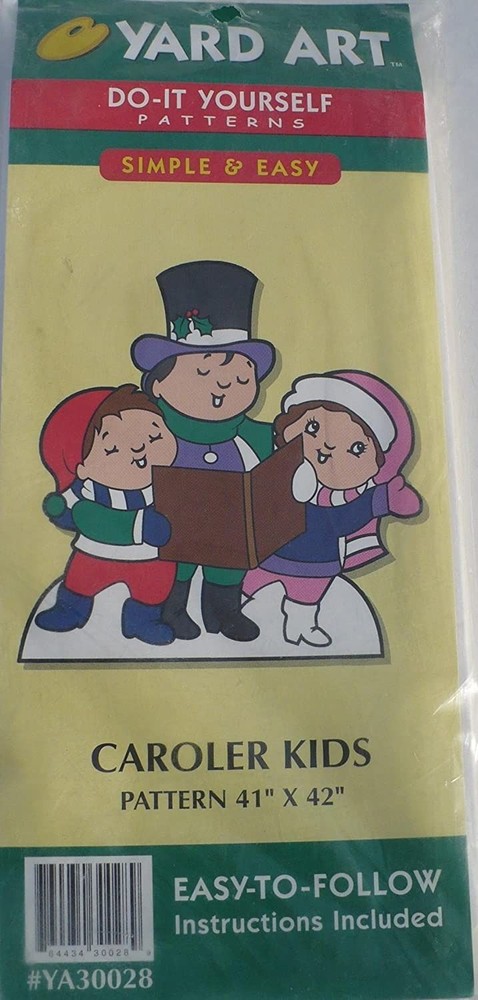 Caroler Kids Yard Art Pattern and Instructions 41" X 42"
