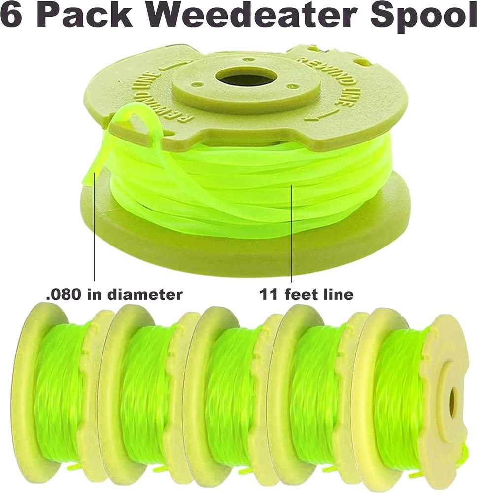 Weed Wacker String Trimmer Twisted Line Replacement For Ryobi 18V 24V 40V .080"