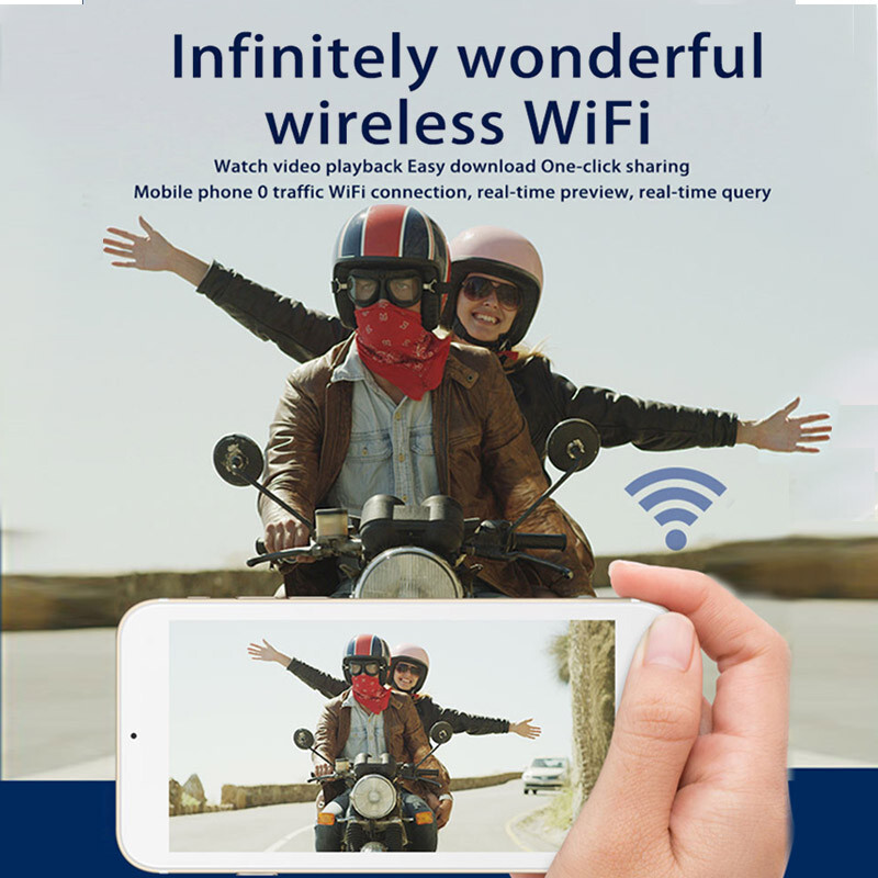 2PCS Pro Bluetooth Motorcycle 2K Camera Recorder+Helmet Headset Intercom
