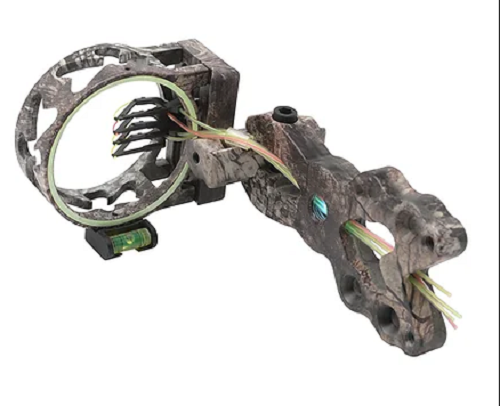 30.06 - Aluma 4 pin Bow Sight - Camo - .019 w/light & Level ARCHERY