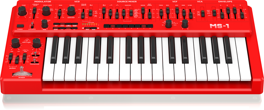Behringer MS-1-RD 32-Key keyboard Analog Mono Synth MS 101 w/Arpeg Red //ARMENS