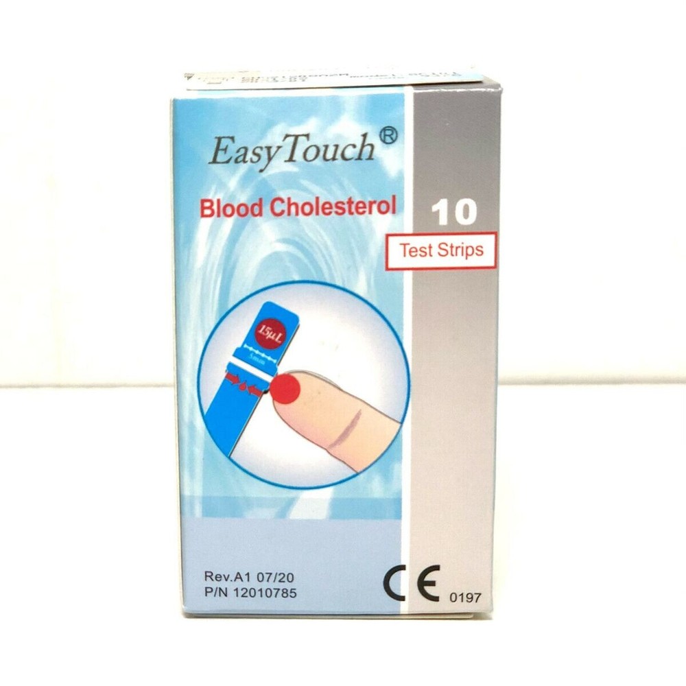 ORIGINAL Easy Touch Test Strips For Cholesterol Level Check - 10 Test Strips