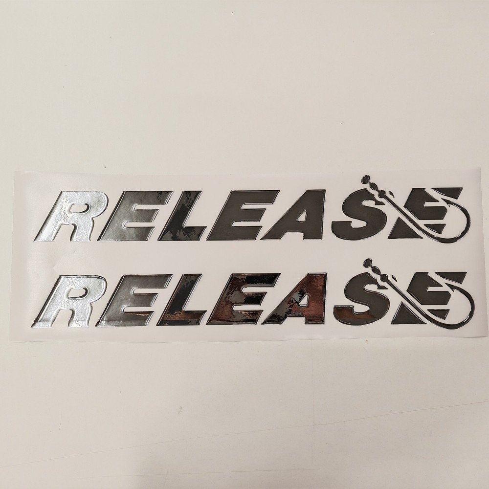 Replacement Decal Set fits Release Boat - 3D Chrome Resin Raised 24" Stickers