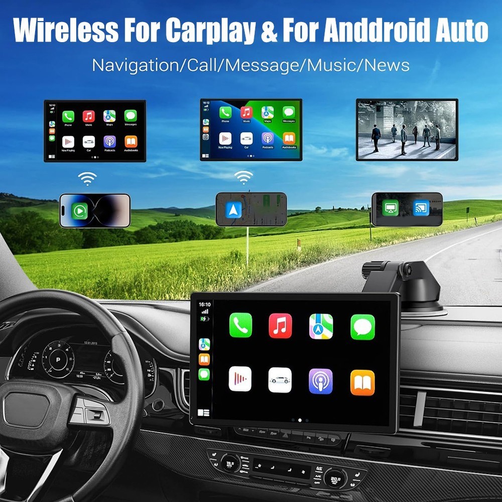 Wireless Connectivity 9 Inch Monitor Featuring Backup Camera Functionality
