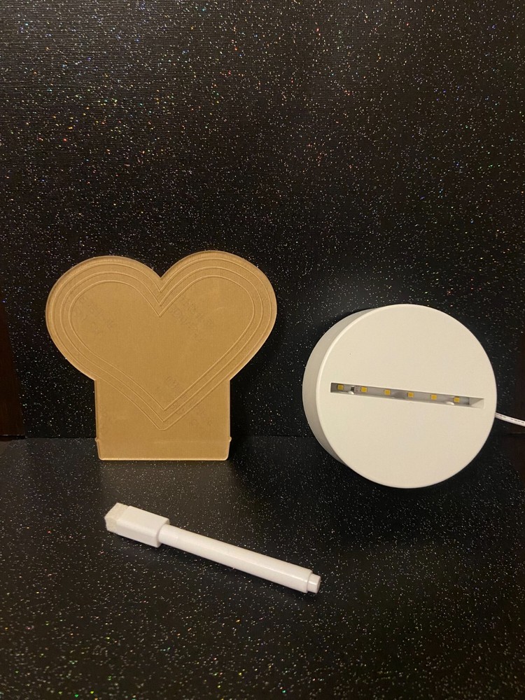LED customizable message board, erasable writing