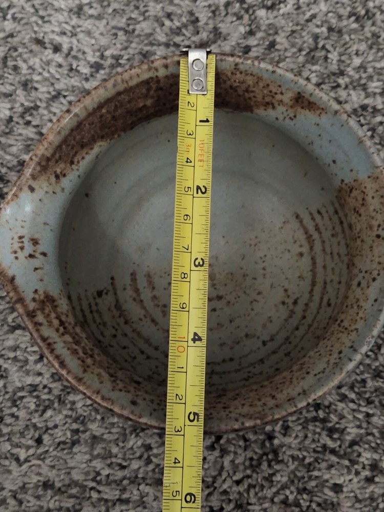 Stoneware Signed Large Cup Pourer Creamer Earthware
