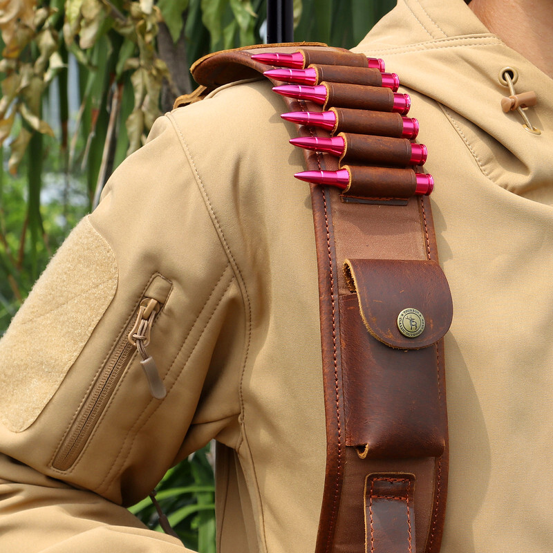 Adjustable Rifle Sling with Swivel - Accessories Pouch & Shooting Rest Loop
