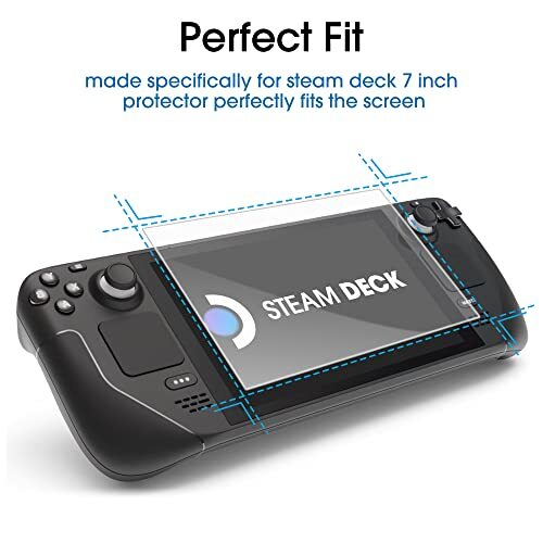 3 Pack Tempered Glass Screen Protector for Steam Deck Game Console 7 Inch
