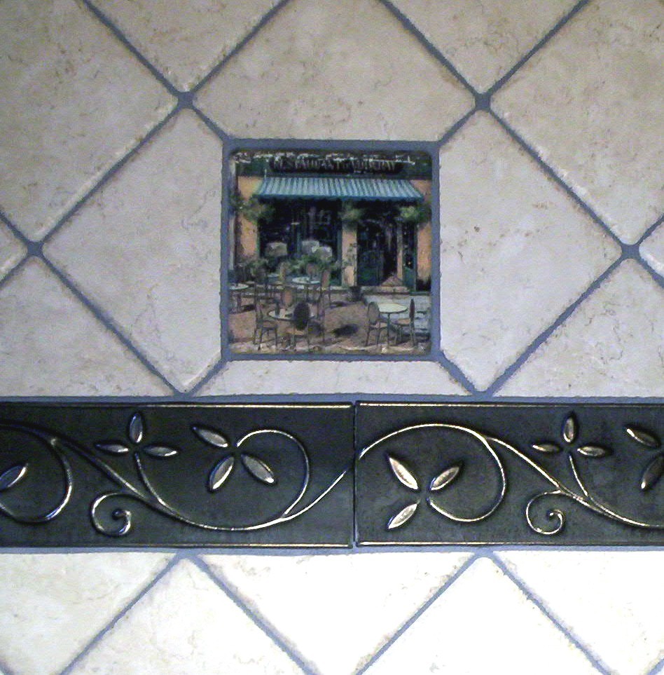 Art Mural French Caf? Ceramic Backsplash Bath Tile #310